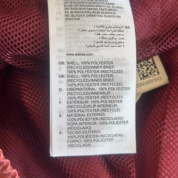 NWT Adidas Mens Pink Strata Short Length Solid Drawstring Swim Trunks Shorts 2XL - Picture 4 of 15